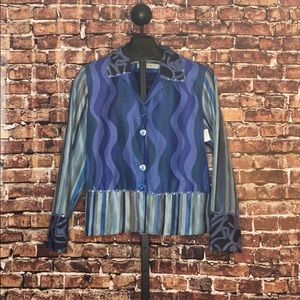 Taylor G- Blue patterned jacket